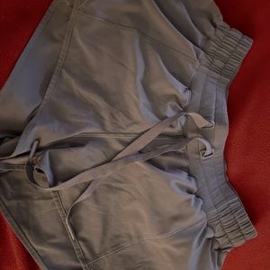 Grey size 6 Lululemon lined 2.5 inseam shorts